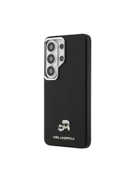 Karl Lagerfeld Karl Lagerfeld Grained PU Leather K&CH Heads Magnetic Carcasă Spate pentru Samsung Galaxy S26 Ultra Black