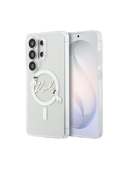 Karl Lagerfeld Karl Lagerfeld IML Choupette Karl Script Logo Magnetic Carcasă Spate pentru Samsung Galaxy S26 Ultra Transparent