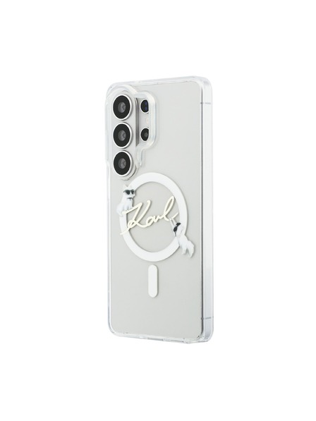 Karl Lagerfeld Karl Lagerfeld IML Choupette Karl Script Logo Magnetic Carcasă Spate pentru Samsung Galaxy S26 Ultra Transparent