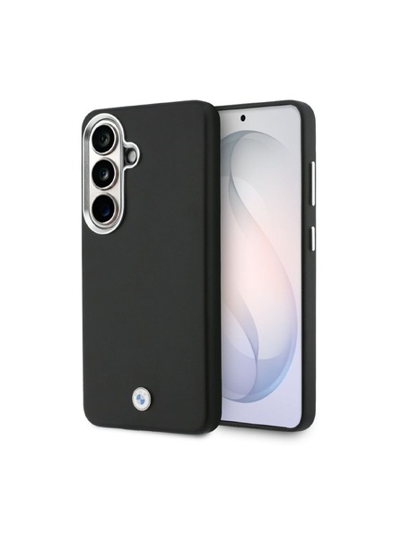 BMW BMW Signature PU Leather Metal Logo Magnetic Carcasă Spate pentru Samsung Galaxy S26+ Black
