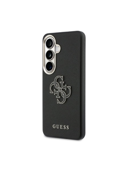 Guess Guess PU Grained 4G Resin Metal Logo Carcasă Spate pentru Samsung Galaxy S26+ Black