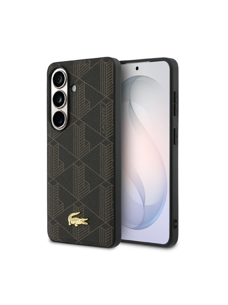 Lacoste Lacoste PVC Blend Monogram Gold Logo Magnetic Carcasă Spate pentru Samsung Galaxy S26+ Brown