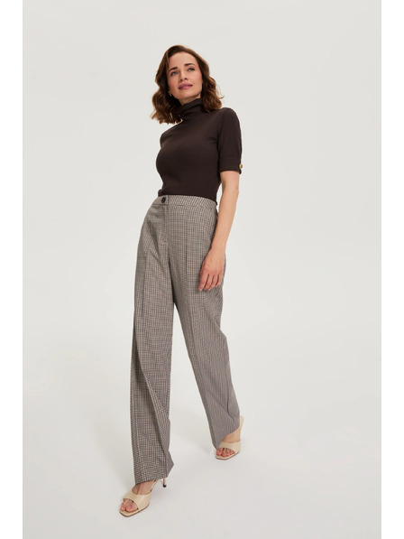 Moodo Tricou maro cu guler înalt Moodo
