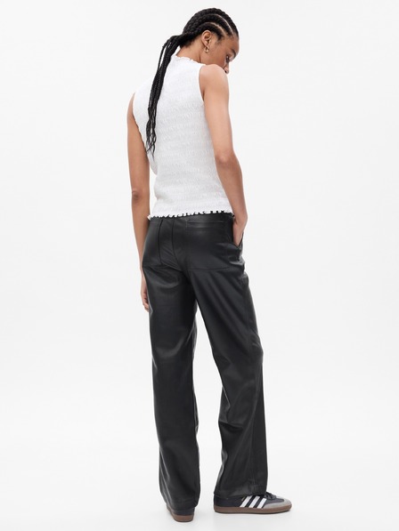 GAP Pantaloni din piele ecologică Loose GAP