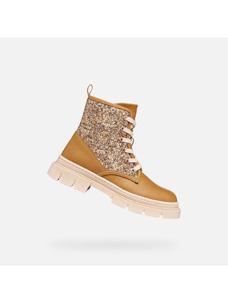 Geox Pantofi bej pentru fete cu glezn Geox Karsyn