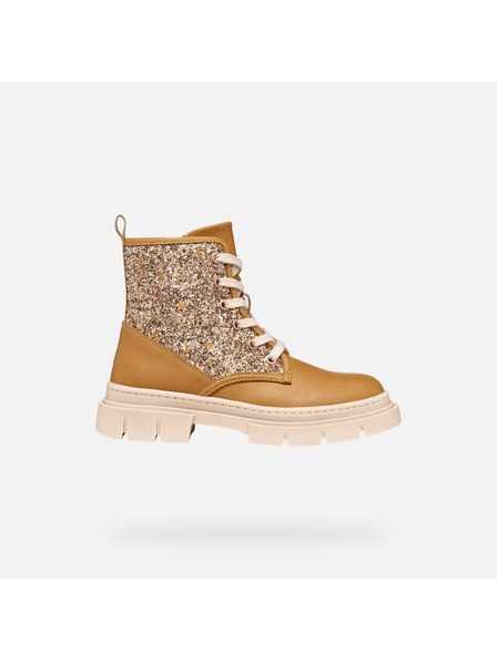 Geox Pantofi bej pentru fete cu glezn Geox Karsyn