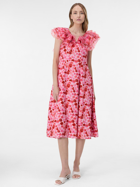 Orsay Rochie midi pentru femei roșie cu flori ORSAY
