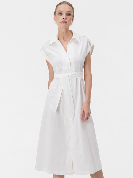 Orsay Rochie-cămașă pentru femei albă până la genunchi, în linie A, cu