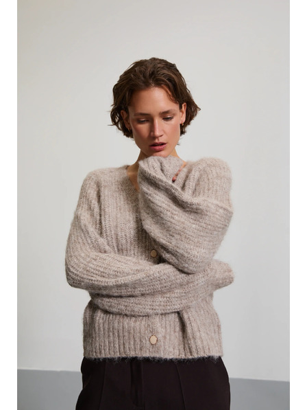 Moodo Cardigan tricotat bej Moodo