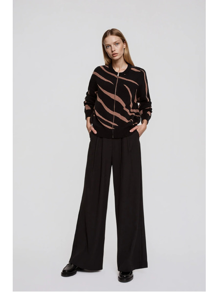 Moodo Pulover negru cu model animal Moodo