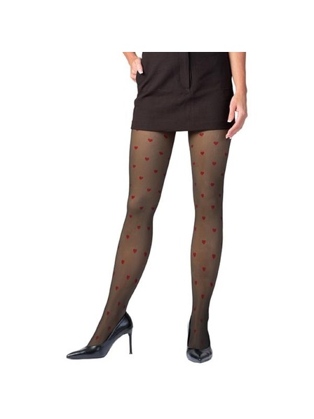 Bellinda WARM & TRANSPARENT 80 DEN - Ciorapi termici pentru femei 80 DEN - negru - roșu