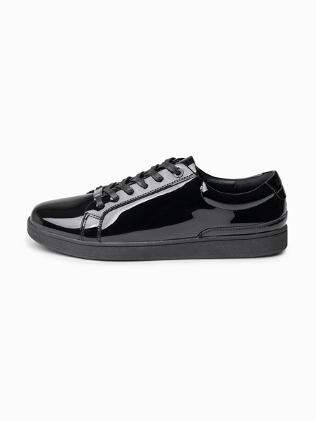 Ombre Clothing Adidași pentru bărbați cu suprafață lucioasă – negri V1 OM-FOSL-0229 Ombre Clothing