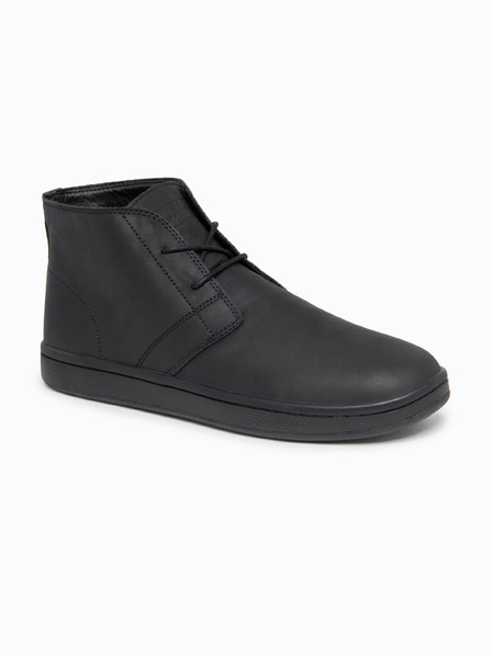 Ombre Clothing Cizme pentru bărbați cu talpă înaltă și talpă din cauciuc – negre V2 OM-FOCS-0162 Ombre Clothing