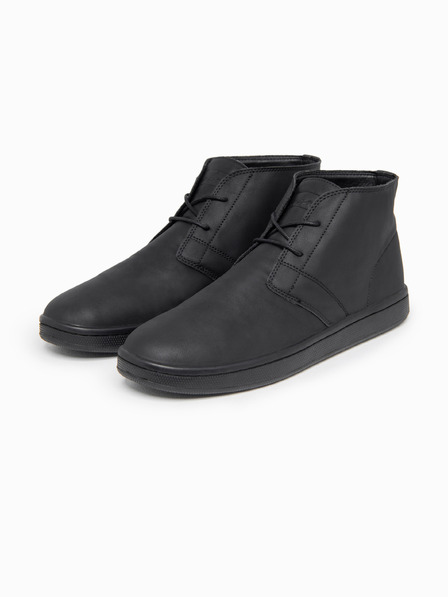 Ombre Clothing Cizme pentru bărbați cu talpă înaltă și talpă din cauciuc – negre V2 OM-FOCS-0162 Ombre Clothing