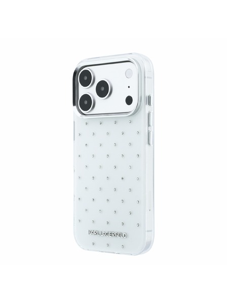 Karl Lagerfeld Karl Lagerfeld IML Rhinestones Allover Magsafe Carcasă spate pentru iPhone 18 Pro White