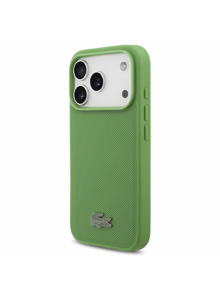 Lacoste Lacoste PVC Iconic Petit Pique Metal Logo MagSafe Carcasă Spate pentru iPhone 18 Pro Estragon
