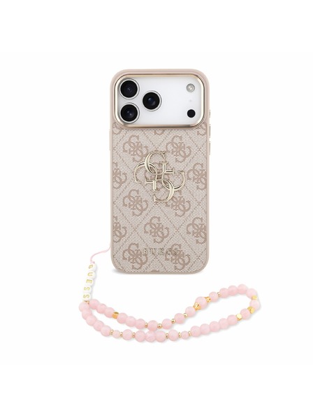 Guess Guess PU 4G Metal Logo Curea Carcasă Spate pentru iPhone 18 Pro Max Roz