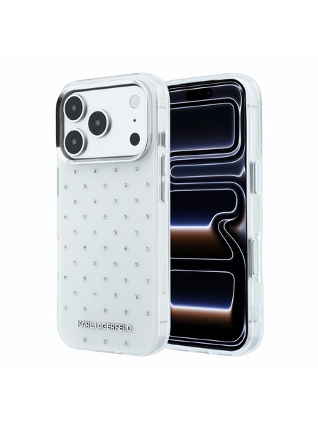 Karl Lagerfeld Karl Lagerfeld IML Rhinestones Allover Magsafe Carcasă Spate pentru iPhone 18 Pro Max Alb