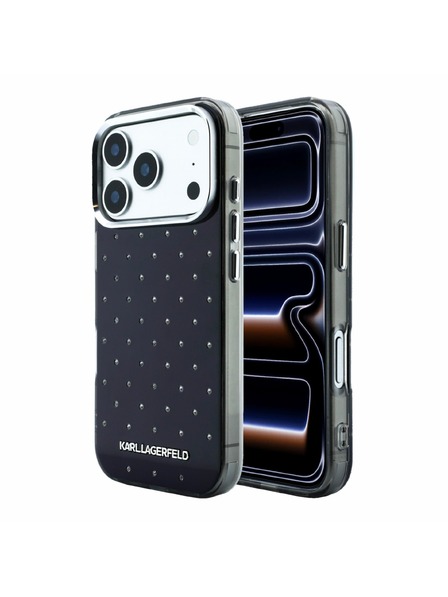 Karl Lagerfeld Karl Lagerfeld IML Rhinestones Allover Magsafe Carcasă Spate pentru iPhone 18 Pro Max Negru