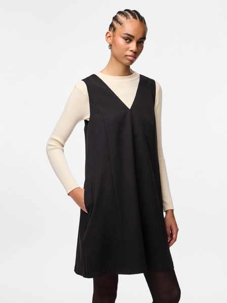 Pieces Rochie neagră fără mâneci KAMIL