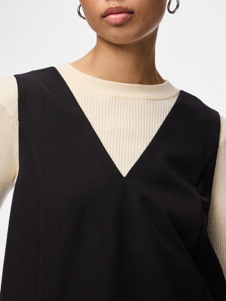 Pieces Rochie neagră fără mâneci KAMIL