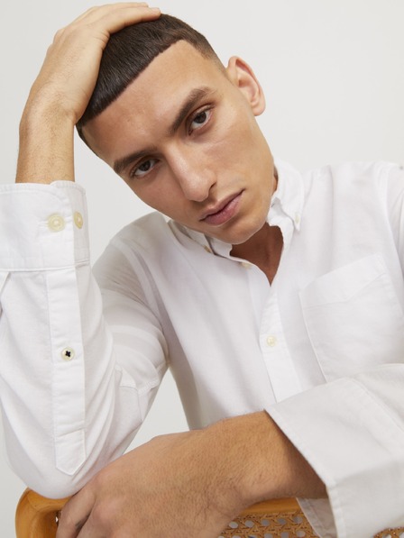 Jack & Jones Cămașă JJEoxford pentru bărbați albă