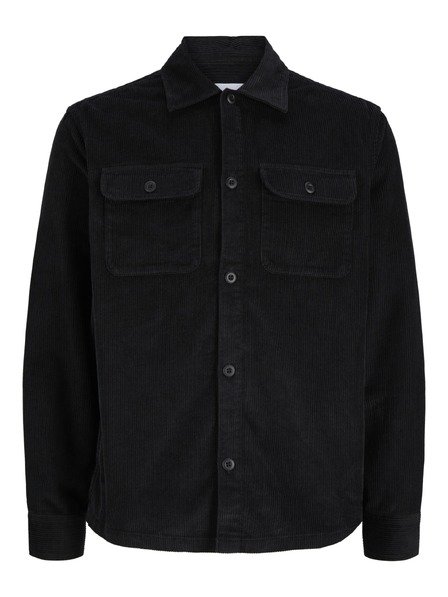 Jack & Jones Cămașă din catifea reiată neagră