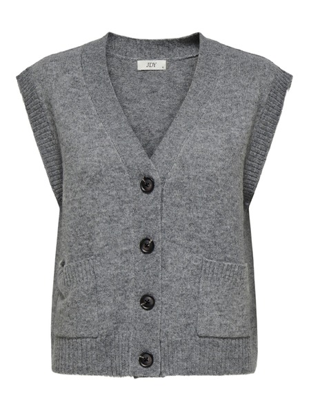 Jacqueline de Yong Cardigan fără mâneci SUPER grey melange