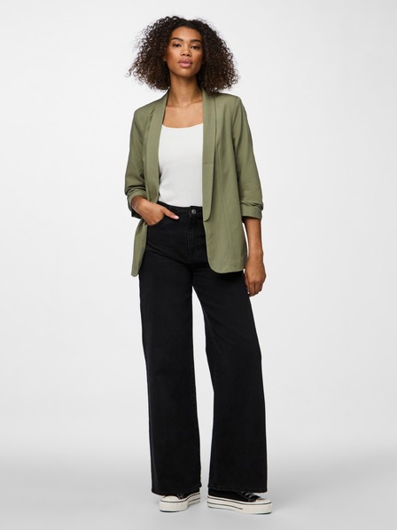 Pieces Blazer verde cu mâneci 3/4