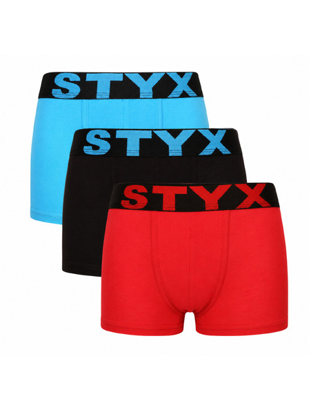 Styx Set trei - boxeri copii Styx sport elastică multicolor