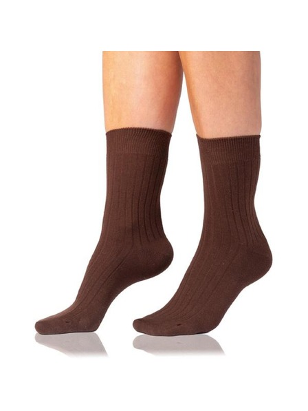 Bellinda COTTON RIB SOCKS - Șosete din bumbac pentru femei - maro