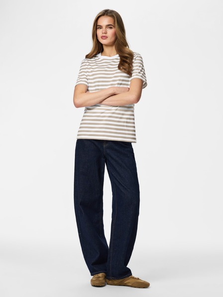 Pieces Tricou cu mânecă scurtă RIA silver mink