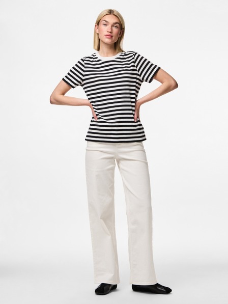 Pieces Tricou cu mânecă scurtă RIA negru