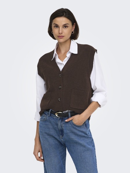 Jacqueline de Yong Cardigan fără mâneci SUPER maro