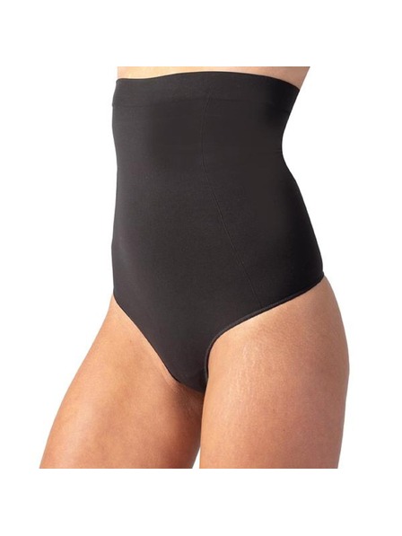 Bellinda INVISIBLE SILHOUETTE HIGH WAIST THONG - Tanga modelatoare cu talie înaltă pentru femei - neagră