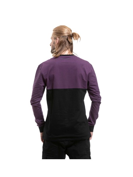 Meatfly Meatfly tricou bărbătesc cu mânecă lungă Harvey Deep Purple / Black