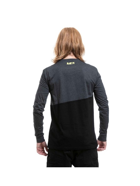 Meatfly Meatfly tricou bărbătesc cu mânecă lungă Judgement Charcoal Heather / Black