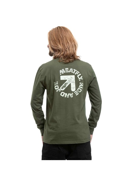 Meatfly Meatfly tricou bărbătesc cu mânecă lungă Lonrrow Olive