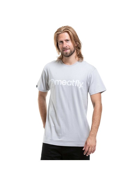 Meatfly Meatfly tricou bărbătesc MF Logo Quiet Gray