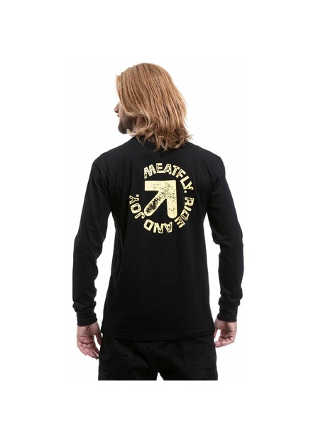 Meatfly Meatfly tricou bărbătesc cu mânecă lungă Lonrrow Black