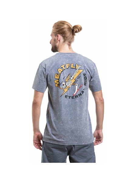 Meatfly Tricou bărbătesc Meatfly Eternal Pewter Acid Wash