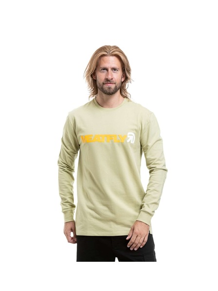 Meatfly Tricou bărbătesc cu mânecă lungă Meatfly Longex Olive Light