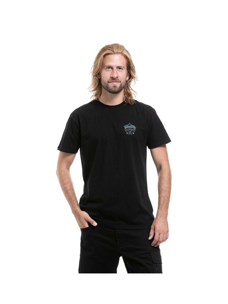 Meatfly Tricou bărbătesc Meatfly Black Heart Skull Black