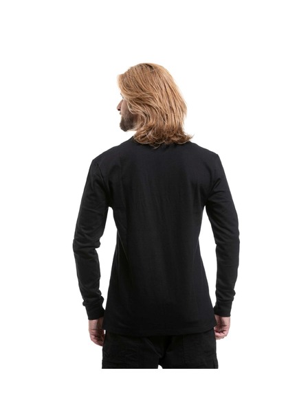 Meatfly Tricou bărbătesc cu mânecă lungă Meatfly Longex Black