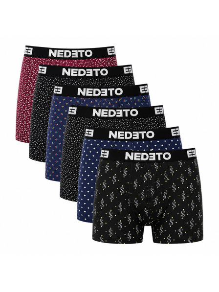 Nedeto Set de șase - boxeri bărbați Nedeto multicolori