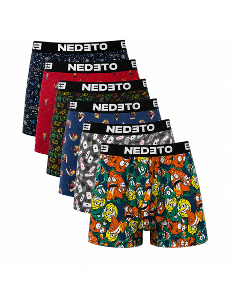 Nedeto Set de șase - boxeri bărbați Nedeto multicolori